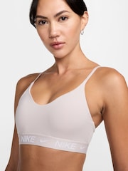 Nike Grey Indy Light Support Padded Sports Bra - Image 3 of 3