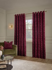 Paoletti Aurelio Chenille Lined Eyelet Curtains - Bilde 2 av 4
