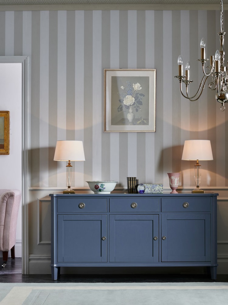 Laura Ashley Dusky Seaspray Henshaw Three Doors Three Drawers Sideboard - Image 1 of 6