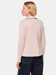 Whistles Pink Slim 100% Cotton Jersey Jacket - Image 2 of 5