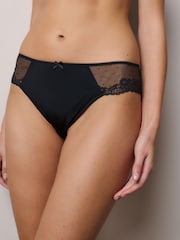 Noir - Culotte en résille et dentelle - Image 1 de 7