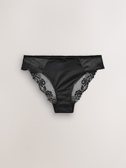 Noir - Culotte en résille et dentelle - Image 6 de 7