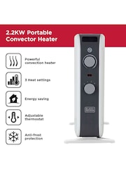 Black & Decker White 2.2KW Portable Convector Heater - Image 2 of 8