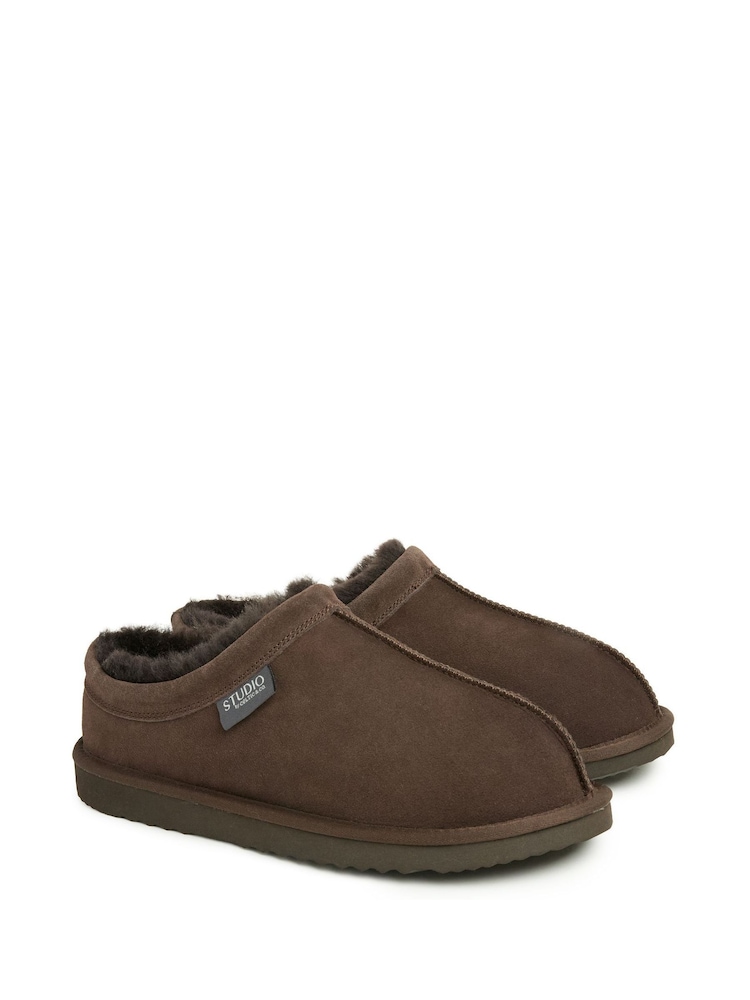 Celtic & Co. Brown Studio Clog Slippers - Image 1 of 5