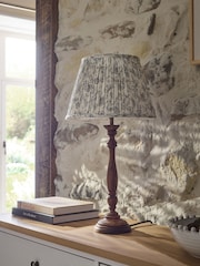 White  Black Floral Pleated Lamp Shade - Image 3 of 5