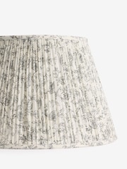 White  Black Floral Pleated Lamp Shade - Image 5 of 5