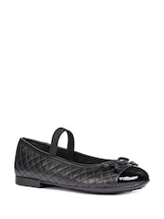 Geox Black Quilted Ballerina Shoe - Image 2 of 4