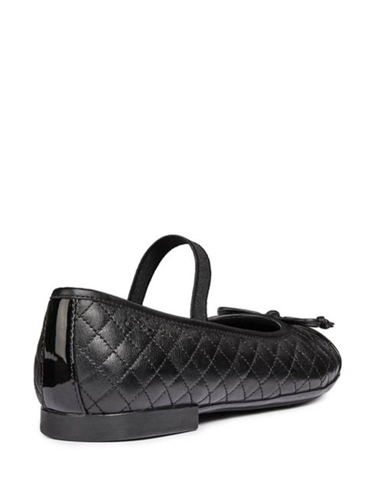 Geox Black Quilted Ballerina Shoe - Image 3 of 4