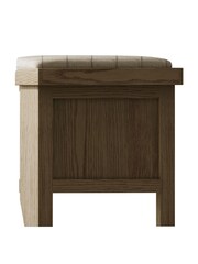 K Interiors Smoked Oak Embleton Solid Wood Corner Hall Bench - Image 4 of 6