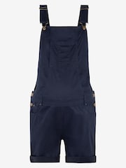 JoJo Maman Bébé Navy Blue Denim Short Maternity Dungarees - Image 3 of 3