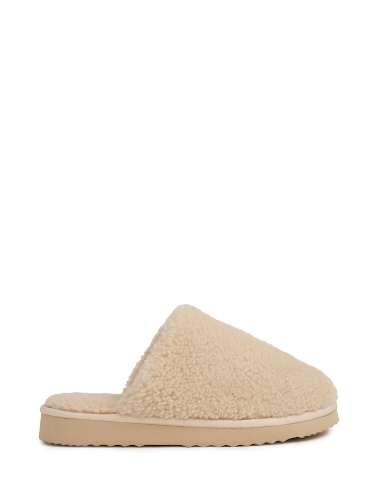 Celtic & Co. Natural Studio Teddy Mule Slippers - Image 2 of 6 Celtic & Co. Natural Studio Teddy Mule Slippers - Image 2 of 6