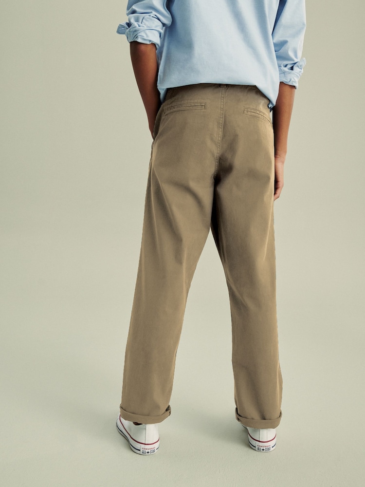 Tan Brown Loose Fit Chino Trousers (3-16yrs) - Image 2 of 6
