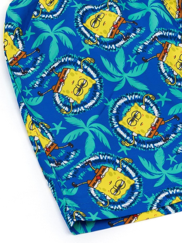 Vanilla Underground Blue Kids Marvel Logo Short Sleeved T-Shirt - Image 5 of 5