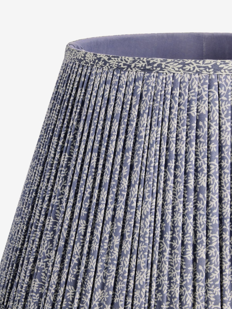 Blue Floral Pleated Lamp Shade - Image 5 of 5