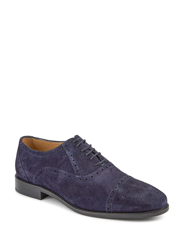 Jones Bootmaker Blue Maynard Leather Oxford Brogues - Image 1 of 5 Jones Bootmaker Blue Maynard Leather Oxford Brogues - Image 1 of 5