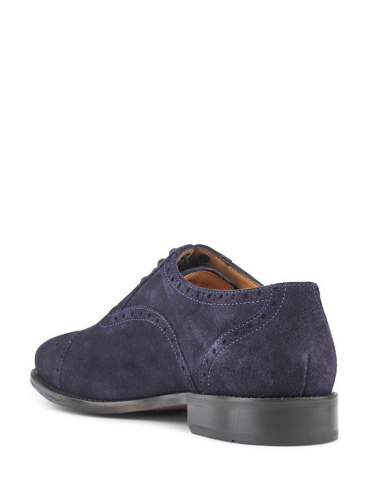Jones Bootmaker Blue Maynard Leather Oxford Brogues - Image 2 of 5 Jones Bootmaker Blue Maynard Leather Oxford Brogues - Image 2 of 5