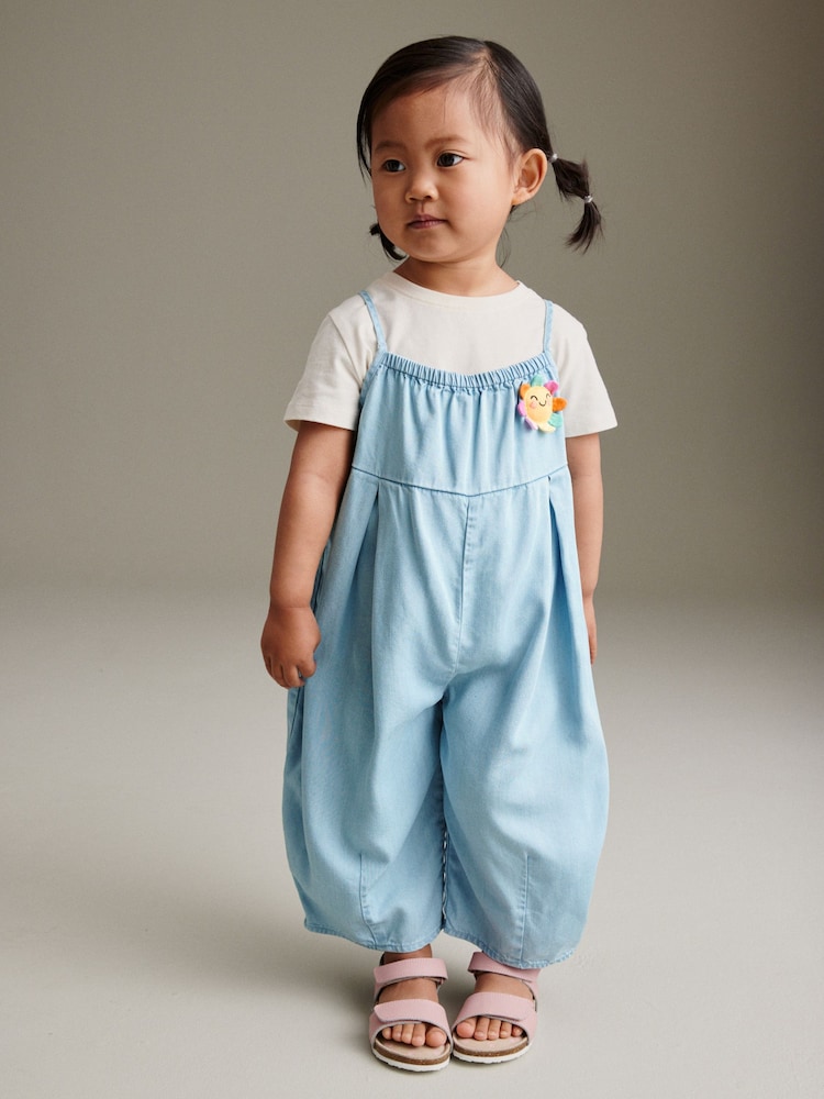 Denim Loose Playsuit (3mths-7yrs) - Image 1 of 6