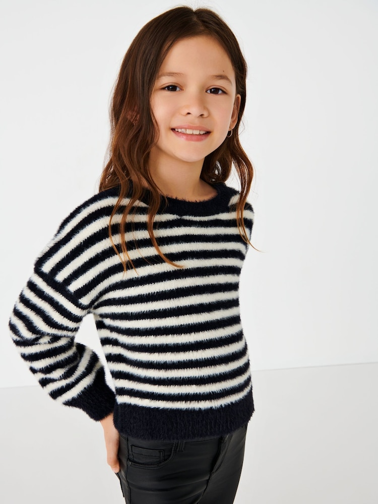 ONLY KIDS Fluffy Cosy Black Jumper - Image 1 of 3
