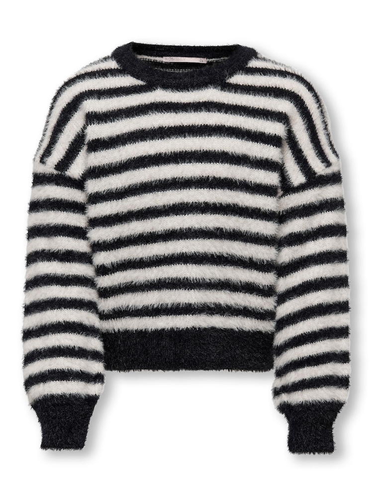 ONLY KIDS Fluffy Cosy Black Jumper - Image 2 of 3