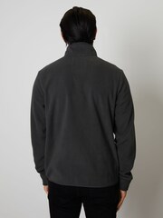 Threadbare Grey Zip Up Quilted Fleece Jacket - Image 2 of 4