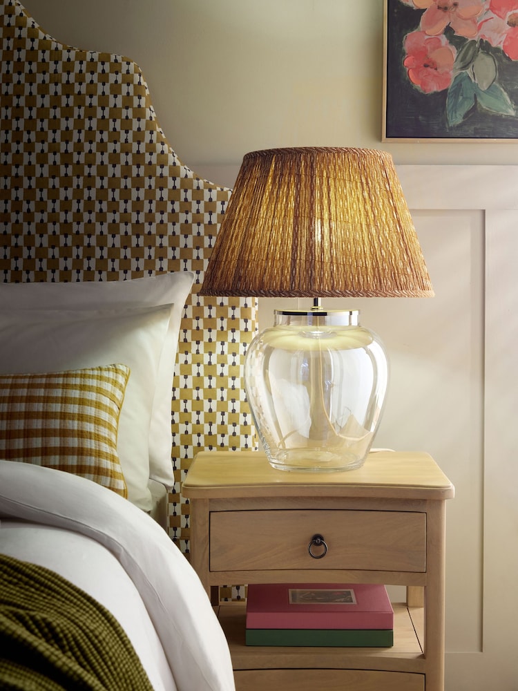 Honey Yellow Geo Pleated Lamp Shade - Image 2 of 5
