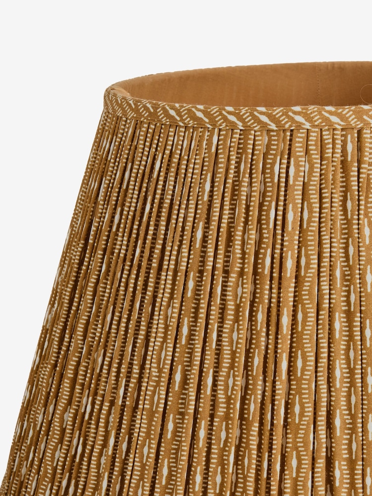 Honey Yellow Geo Pleated Lamp Shade - Image 5 of 5