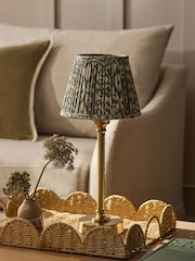 Green Geo Pleated Lamp Shade - Image 3 of 5