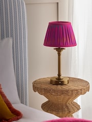 Pink Ikat Pleated Lamp Shade - Image 3 of 5