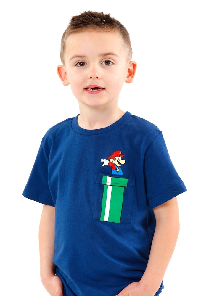Character Blue Super Mario 100% Cotton T-Shirt - Image 1 of 3