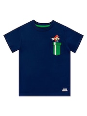 Character Blue Super Mario 100% Cotton T-Shirt - Image 3 of 3