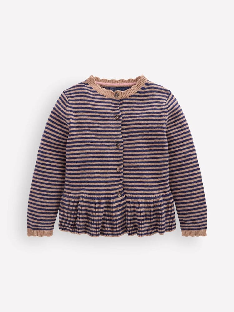 Boden Brown Pretty Peplum Cardigan - Image 2 of 4 Boden Brown Pretty Peplum Cardigan - Image 2 of 4