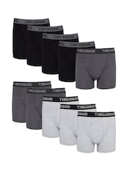 Threadbare Black A-Front Trunks 10 Packs - Image 1 of 6