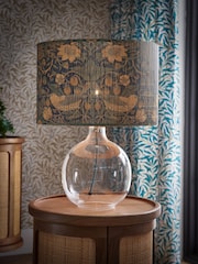 Clarke and Clarke Clear/Blue Strawberry Thief Table Lamp - Image 1 of 4