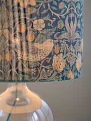 Clarke and Clarke Clear/Blue Strawberry Thief Table Lamp - Image 3 of 4