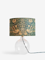 Clarke and Clarke Clear/Blue Strawberry Thief Table Lamp - Image 4 of 4