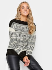 Long Tall Sally Black Fairisle Jumpers - Image 1 of 4