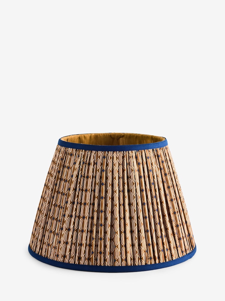 Ochre Yellow Geo Pleated Lamp Shade - Image 1 of 5
