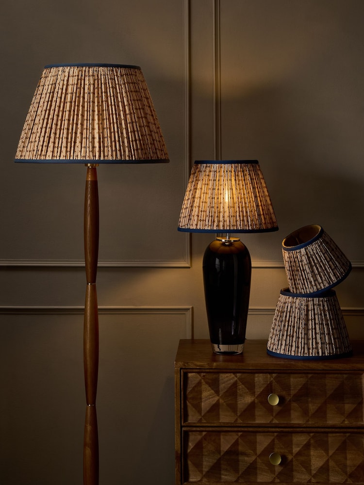 Ochre Yellow Geo Pleated Lamp Shade - Image 2 of 5