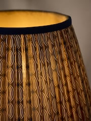 Ochre Yellow Geo Pleated Lamp Shade - Image 4 of 5