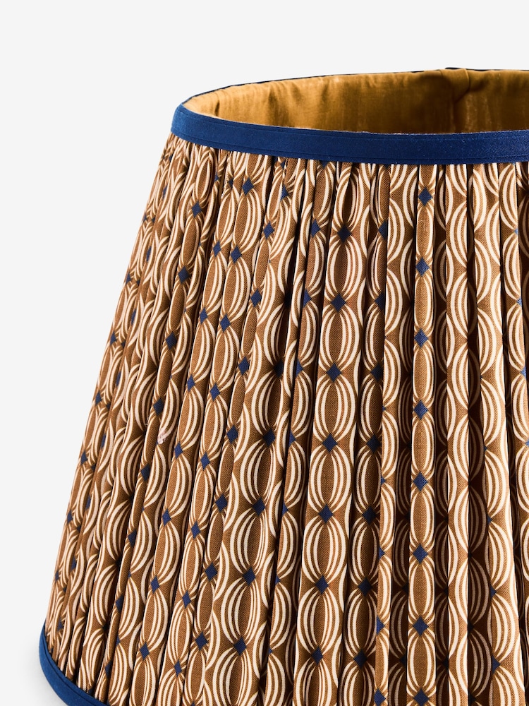 Ochre Yellow Geo Pleated Lamp Shade - Image 5 of 5