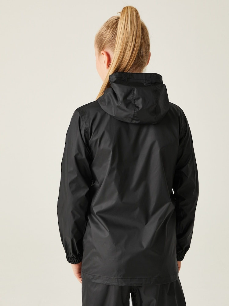 Regatta Black Kids Waterproof Pack It Jacket III - Image 2 of 6
