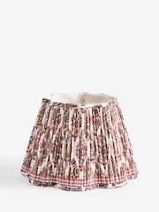 Red Scalloped Pleated Lamp Shade - Image 1 of 5