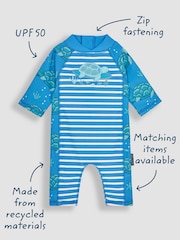 Aqua Blau - JoJo Maman Bébé UPF 50 1-teiliger Sonnenschutzanzug​​​​​​​ - Bild 4 von 5