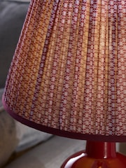 Red Geo Pleated Lamp Shade - Image 4 of 5