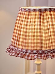 Red Gingham Pleated Lamp Shade - Image 4 of 6
