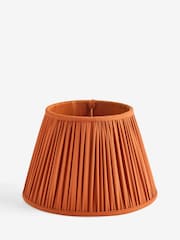 Orange Plain Pleated Lamp Shade - Image 1 of 5