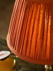 Orange Plain Pleated Lamp Shade - Image 4 of 5