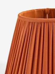 Orange Plain Pleated Lamp Shade - Image 5 of 5