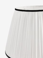 White and Black Plain Pleated Lamp Shade - Image 2 of 2