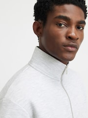 River Island Grey Regular Fit Premium Funnel Neck Sweatshirt - Image 3 of 4